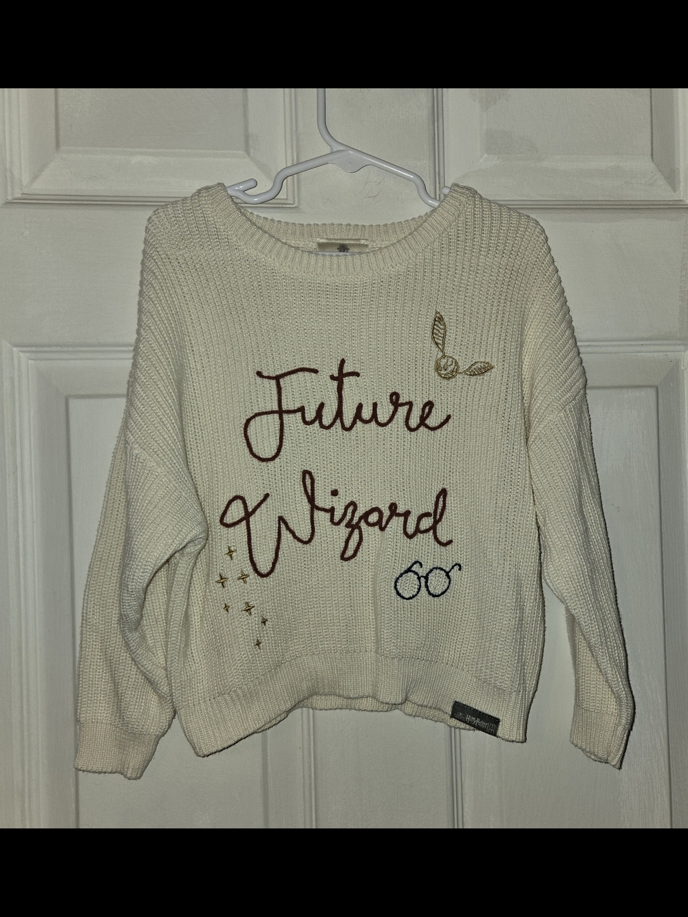 Modern Moments Harry Potter Future Wizard Cream Knit Sweater SZ 3T